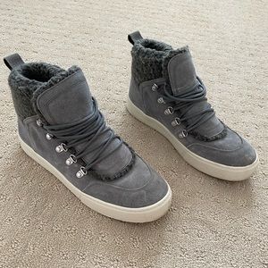 Grey Marc Fisher Sana Shearling Boot - 9.5